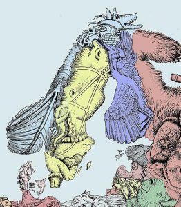 Europe map illustration scandanavia