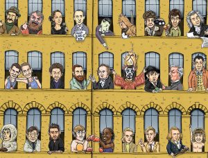 Salts Mill illustration characters detail 2