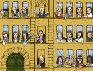 Salts Mill illustration characters detail 3
